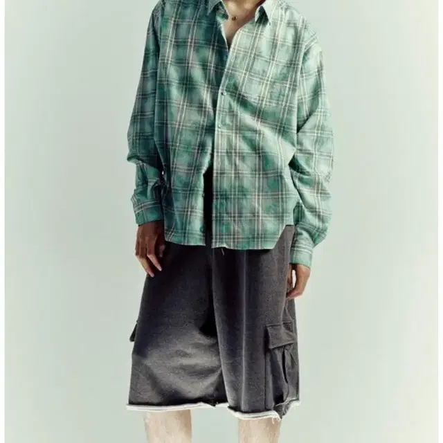 레씨토 Vintage Washed Check Shirts- Mint