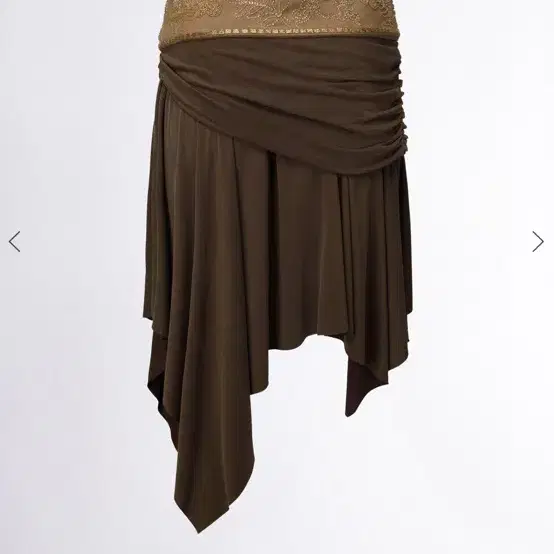 스컬프터 Beaded Jersey Skirt Brown