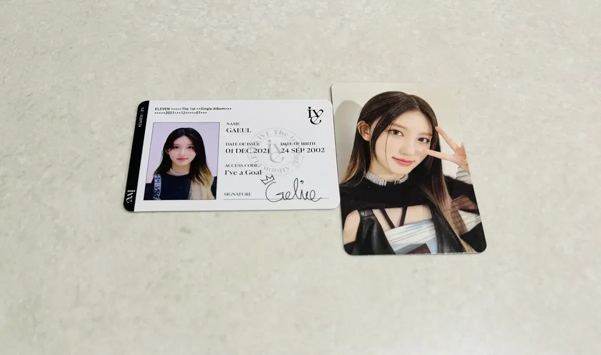 ive eleven gaeul photocard & photocard