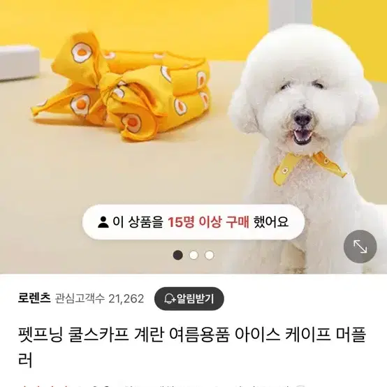 펫프닝 강아지 쿨스카프 계란