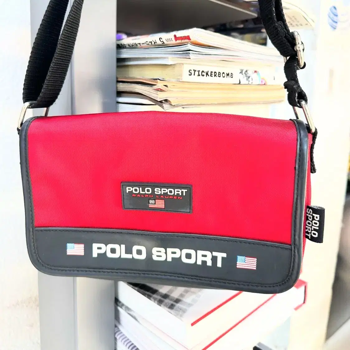 폴로스포츠 polo sport cross bag red