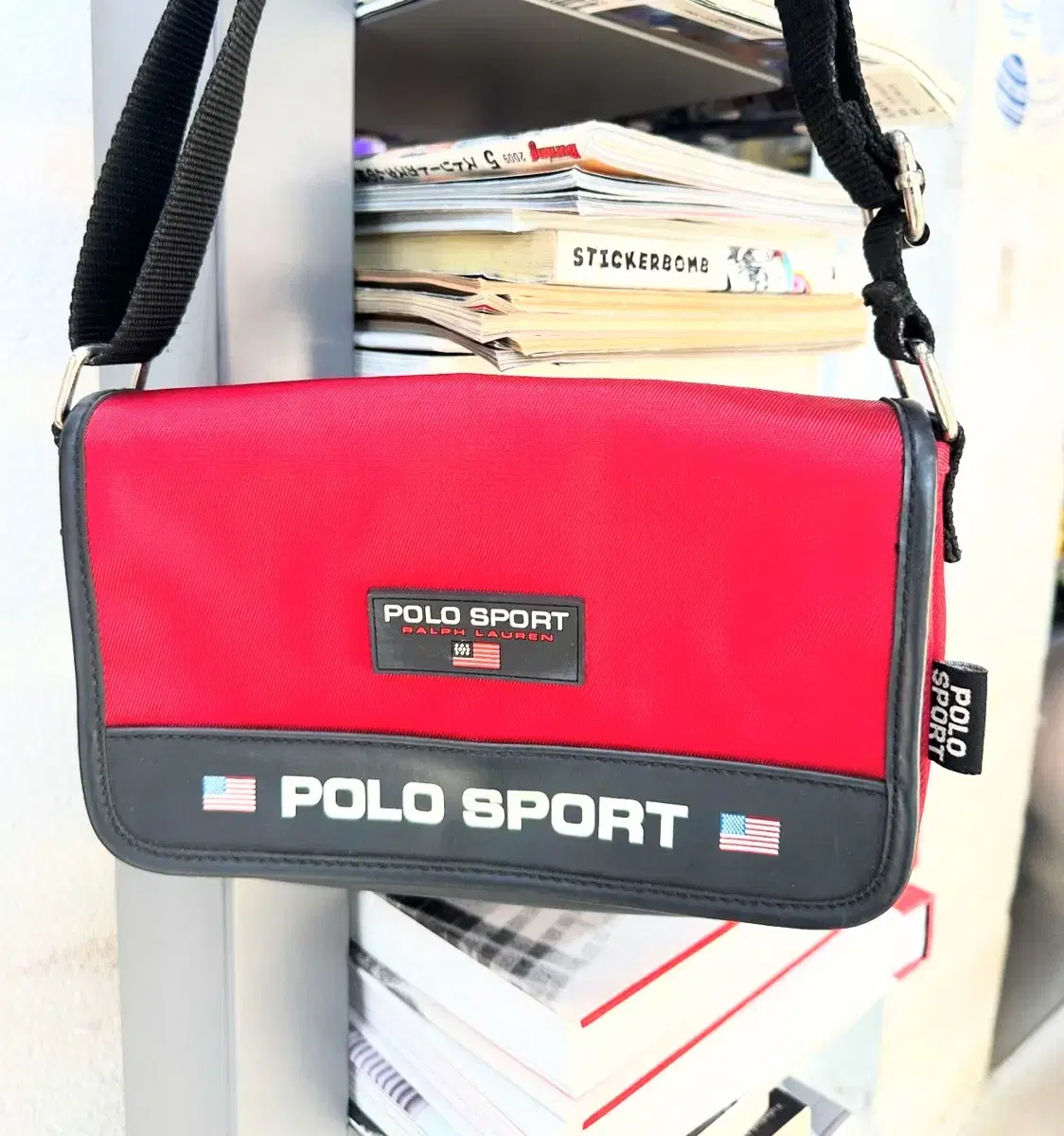 폴로스포츠 polo sport cross bag red