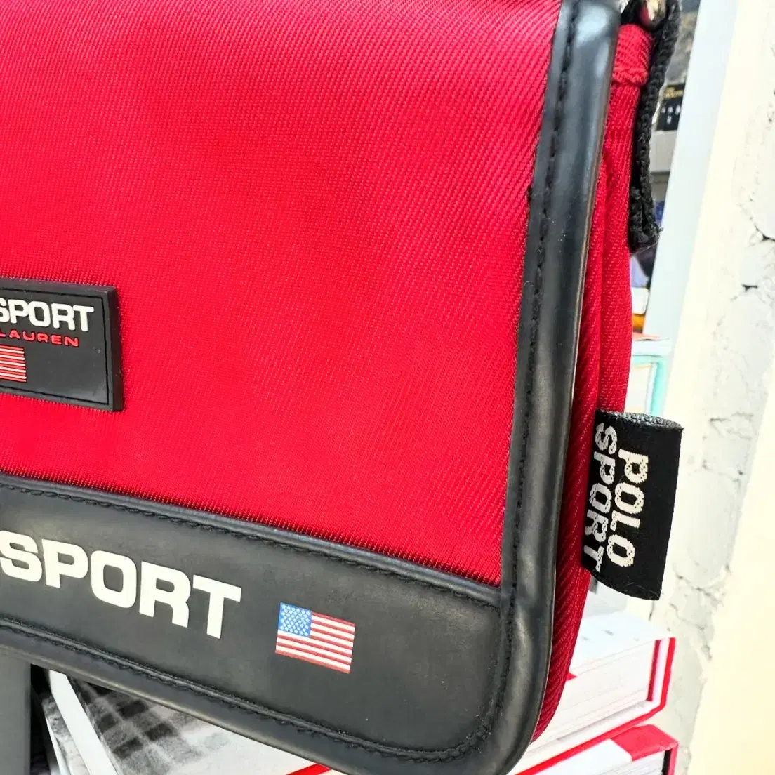 폴로스포츠 polo sport cross bag red