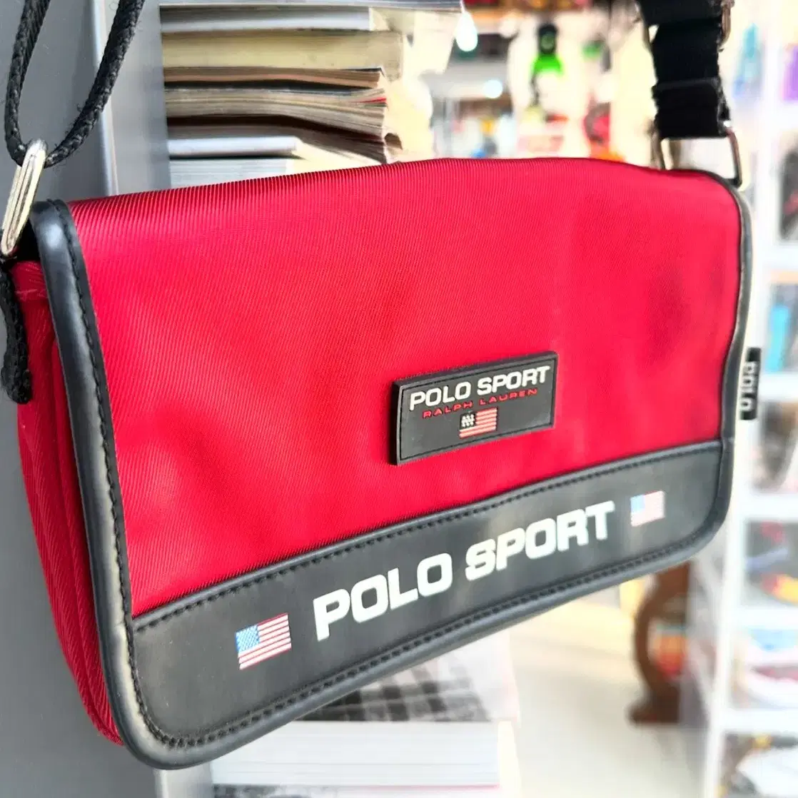 폴로스포츠 polo sport cross bag red