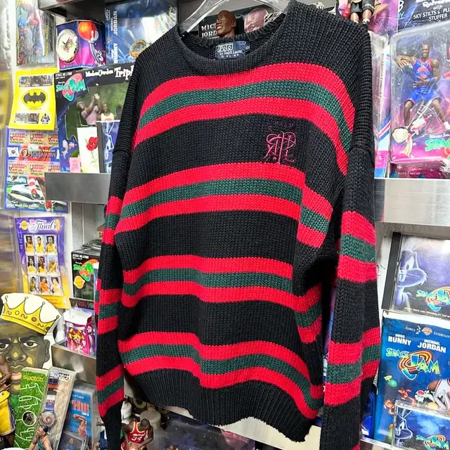 80S POLO VTG SCRIBBLE KNIT 폴로 모 스웨터