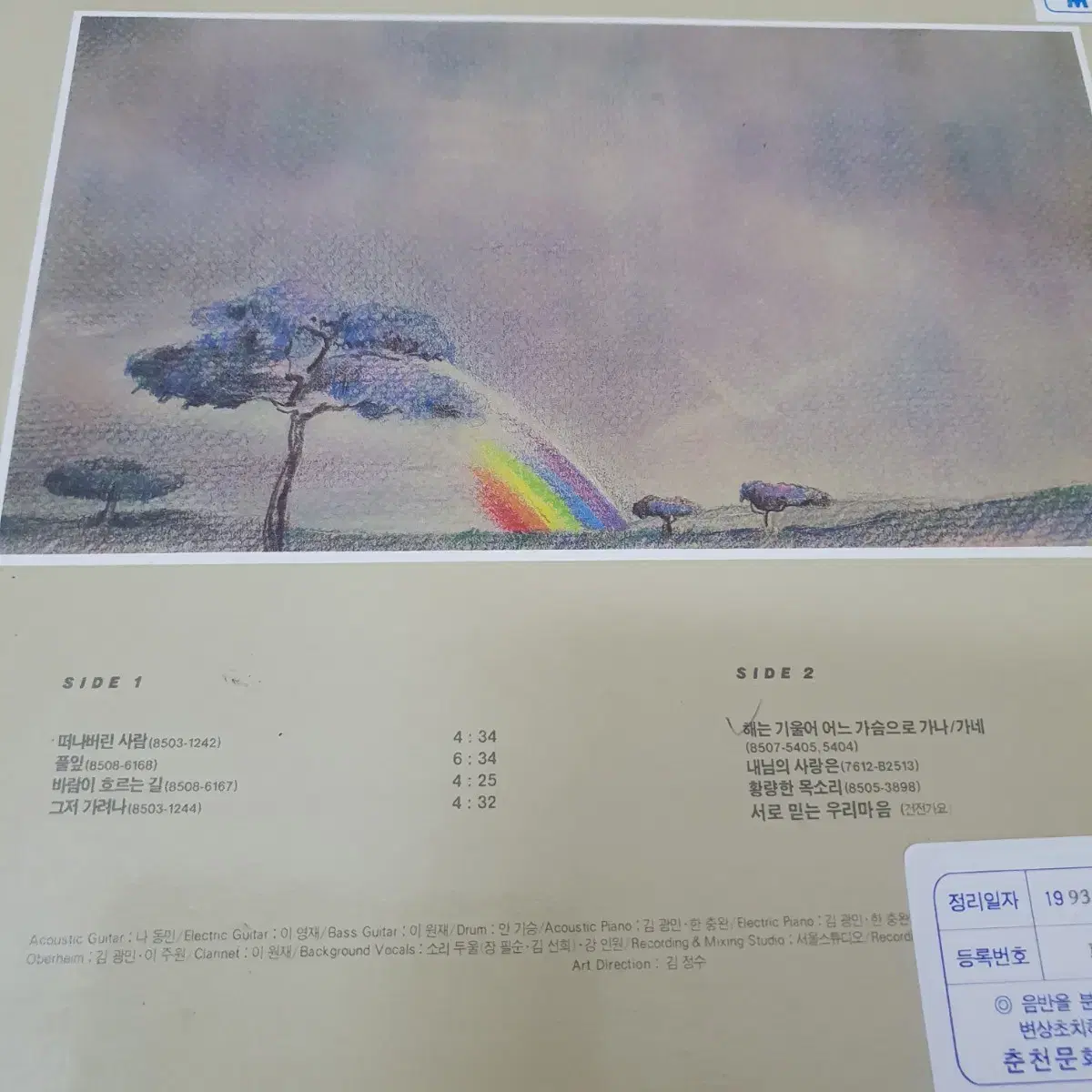 따로또같이 3집 LP  1985