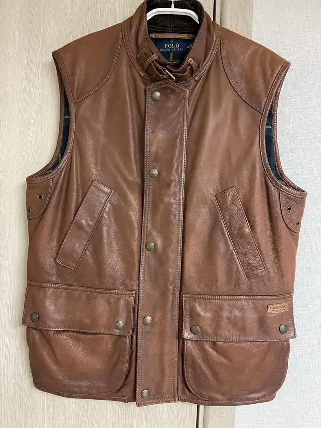 폴로 랄프로렌 GRINDLAY cow leather vest M