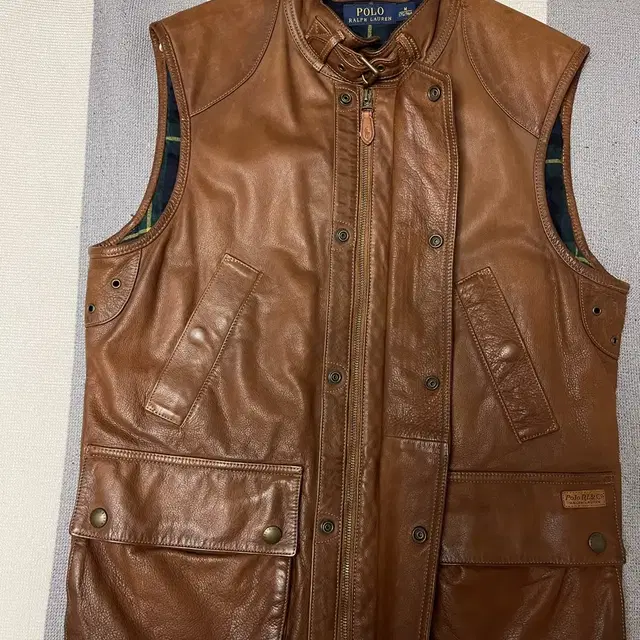 폴로 랄프로렌 GRINDLAY cow leather vest M