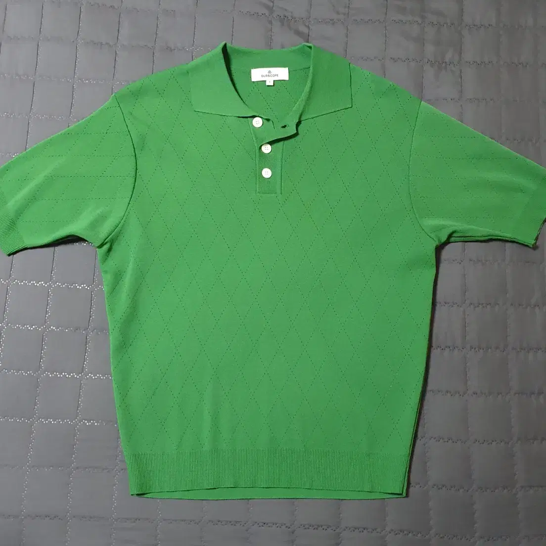 1 아워스코프 Lozenge Half Knit (Green) 반팔니트