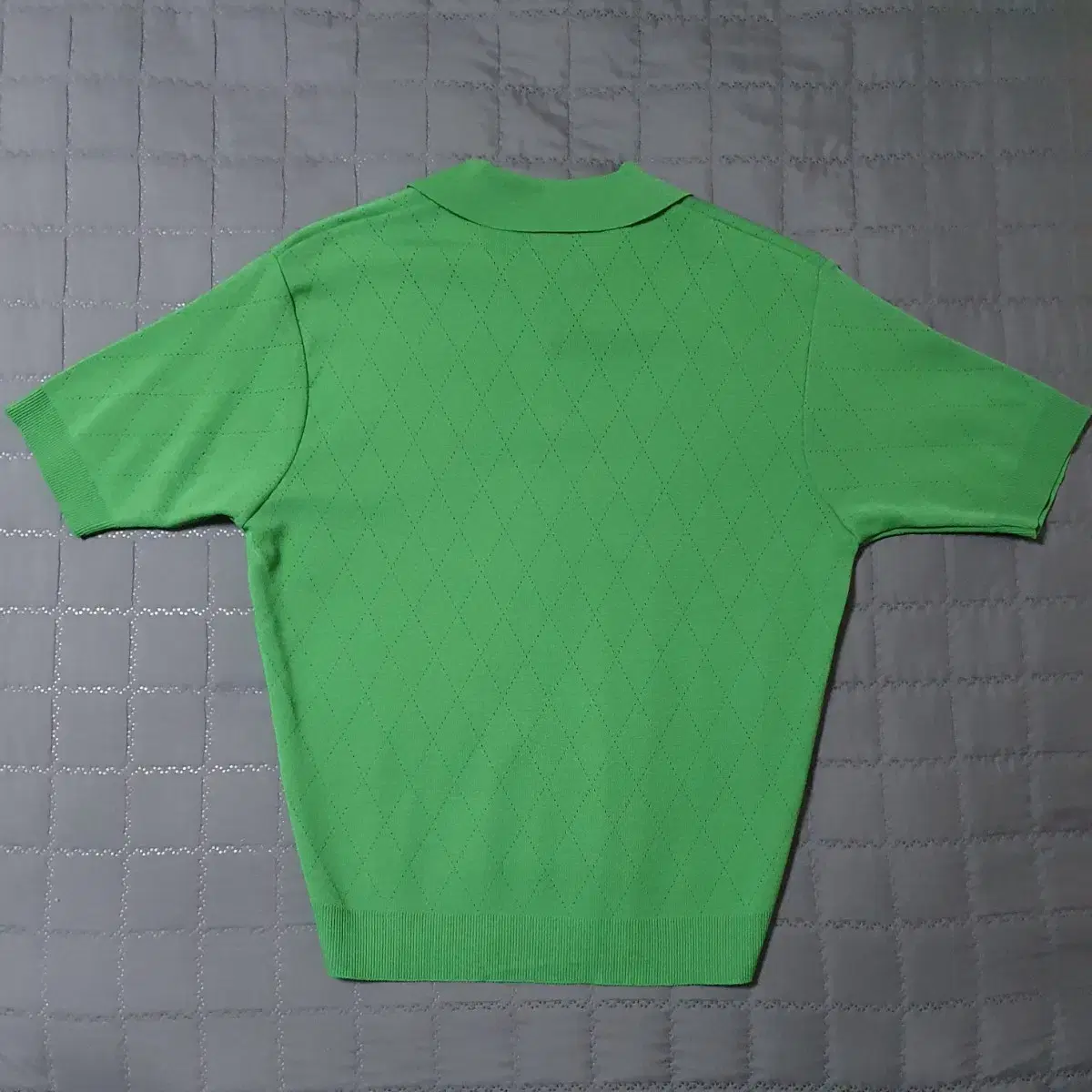 1 아워스코프 Lozenge Half Knit (Green) 반팔니트