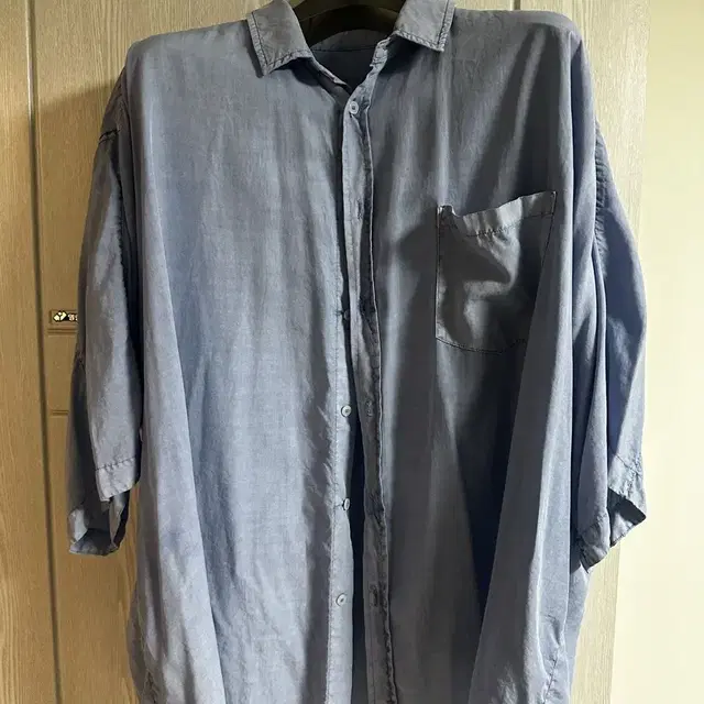 이얼즈어고 셔츠 BLUE OVERDYED COVERABLE SHIRTS