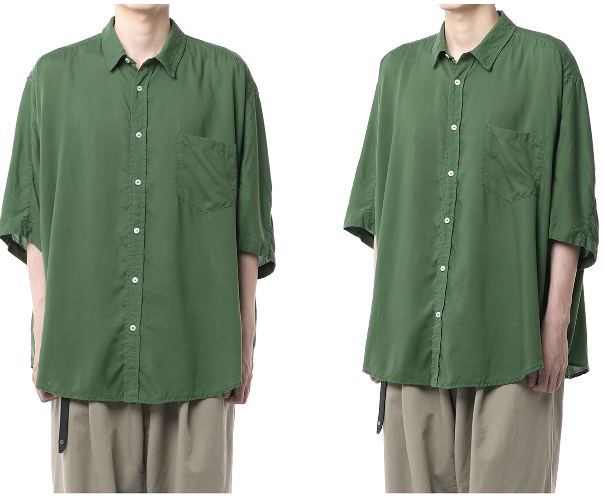 Earth's A Go Shirt GREEN WASHED COVERABLE SHIRT