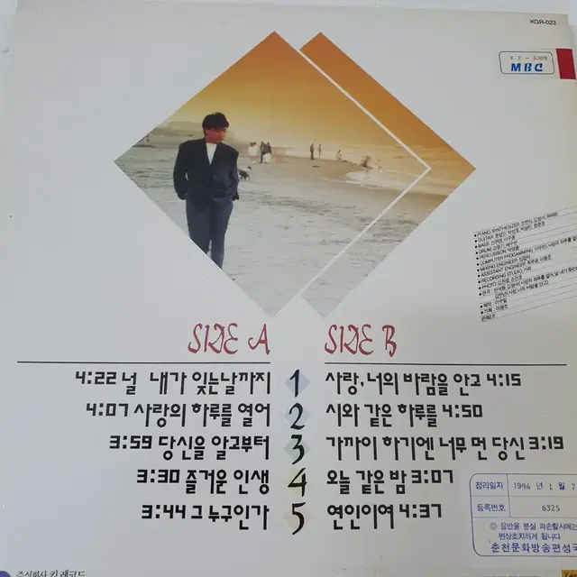 이광조 베스트  LP  1992   즐거운인생  오늘같은밤   귀한음반