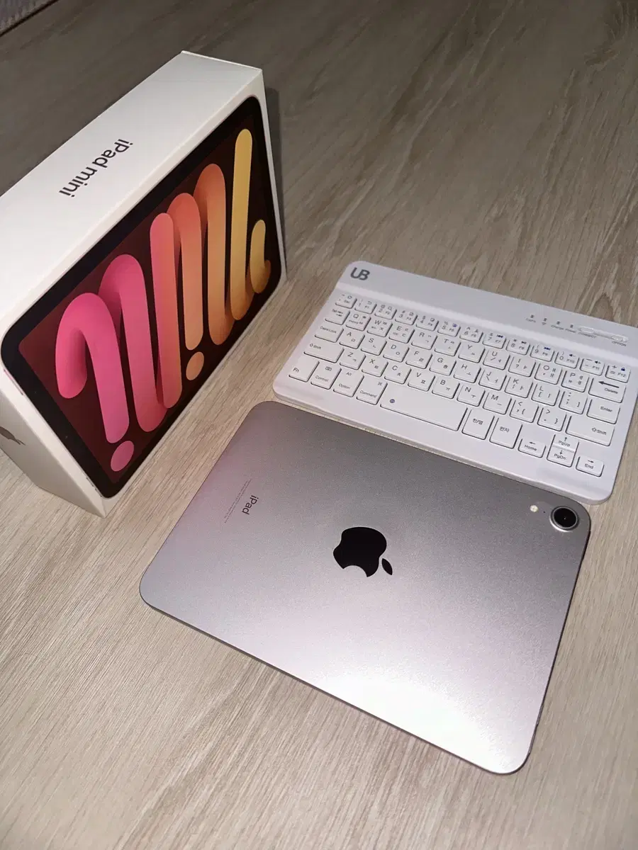 iPad mini 6th generation (pink) + Bluetooth keyboard