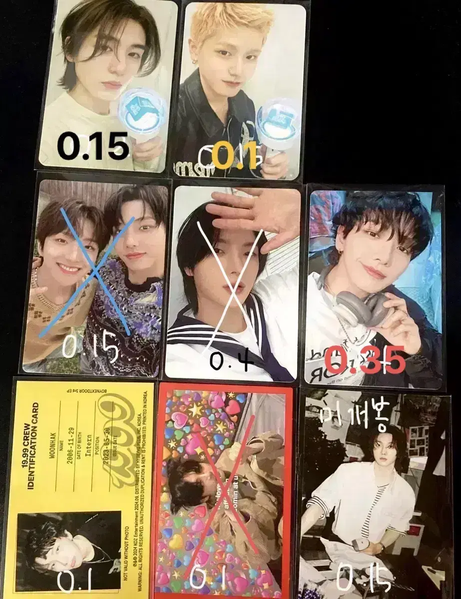 boynextdoor sungho riwoo jaehyun taesan leehan woonhak photocard