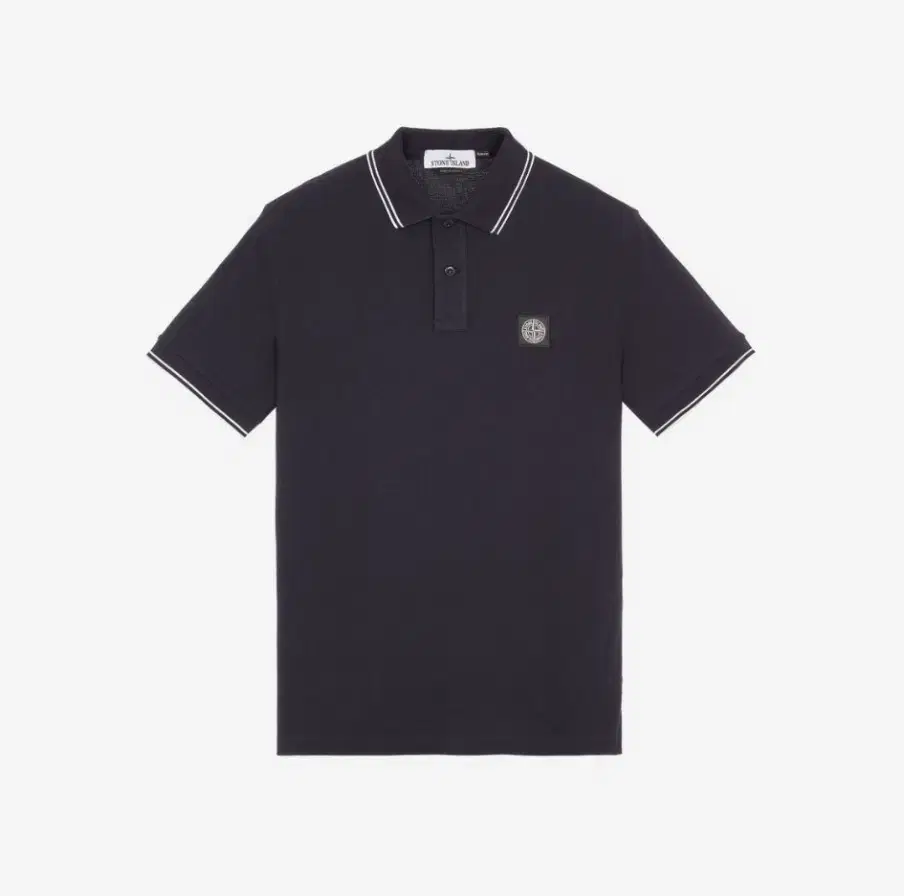 [2XL] Stone Island 2SC18 Stretch Cotton Pique Polo Shirt Navy