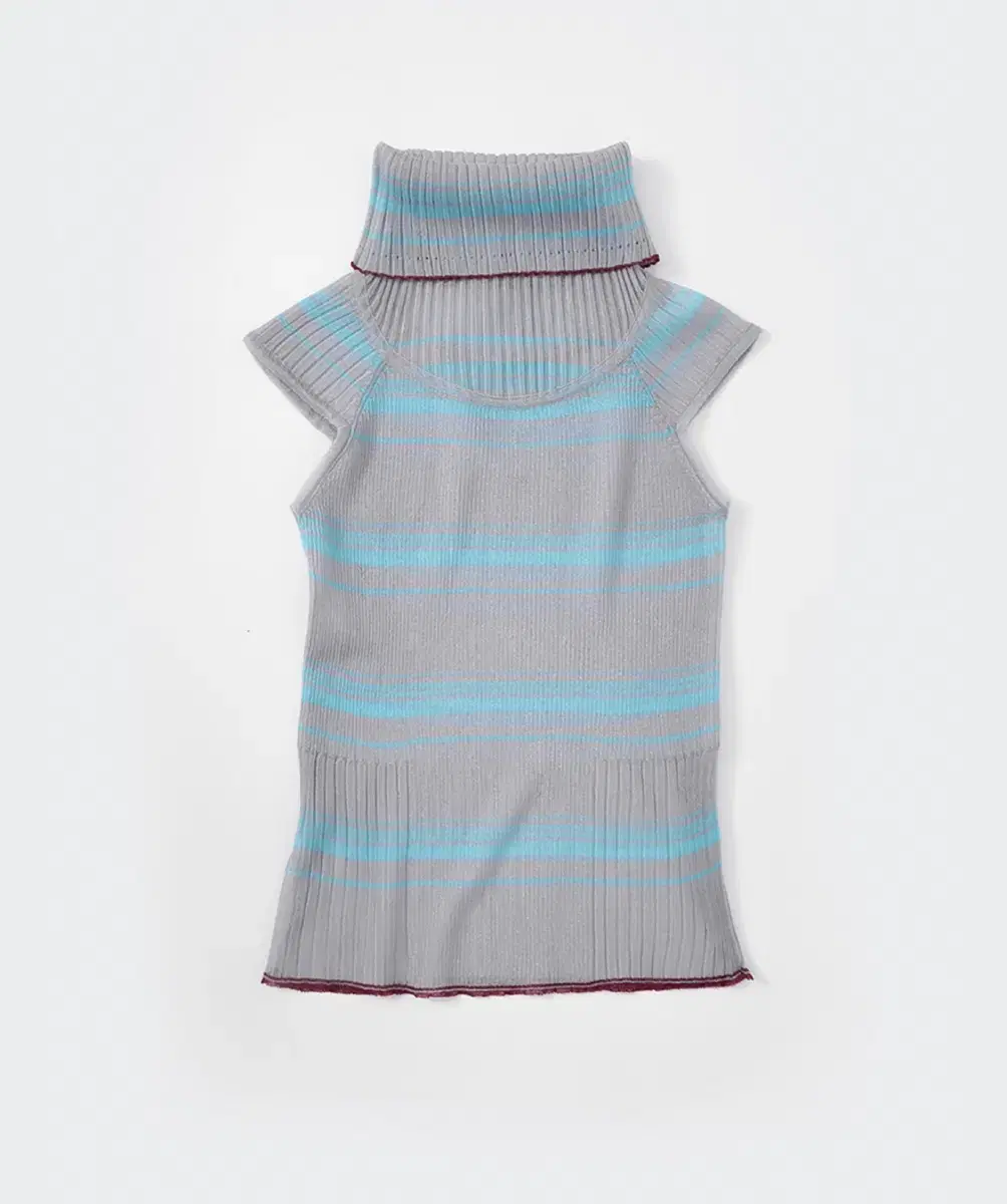 울리카상투스 High neck stripe vest (grey) 탑 팔아