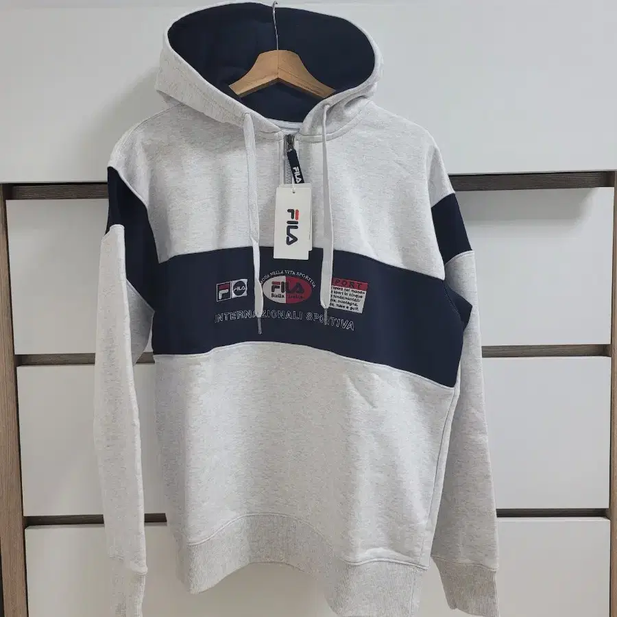 새상품)휠라 FILA 공용 반집업 후드티 아노락 후디 90 S