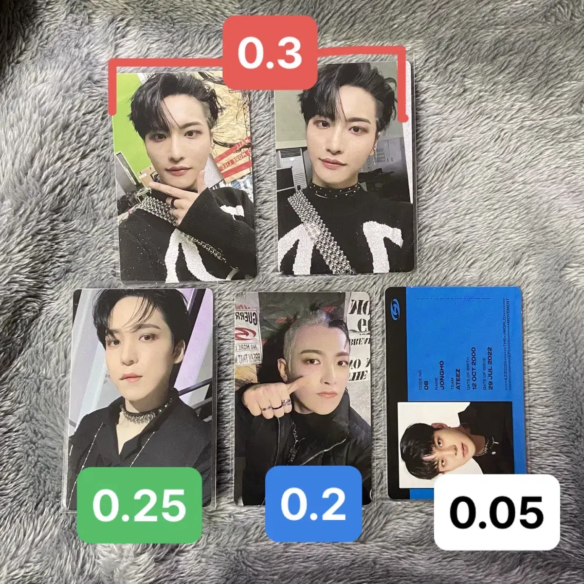 Ateez hongjoong seonghwa yunho jongho Guerrilla Photocard