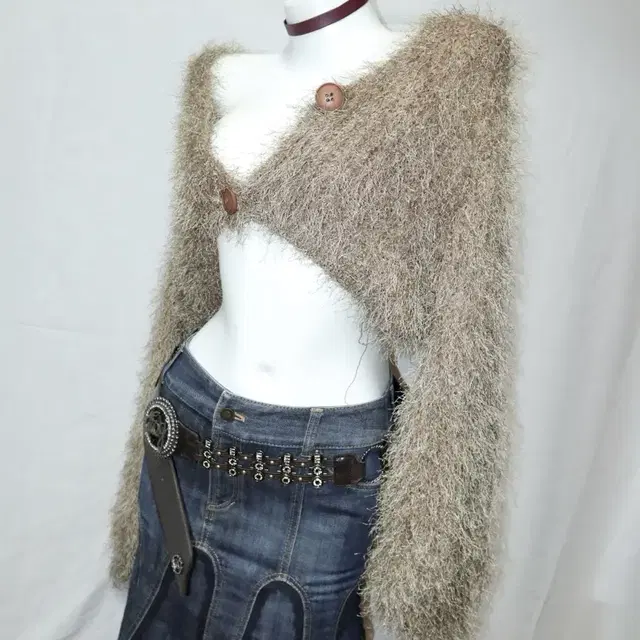 Fairy brown fur cardigan