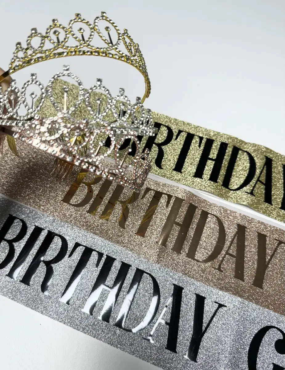 Happy Birthday birthday Party Supplies Crown Sash