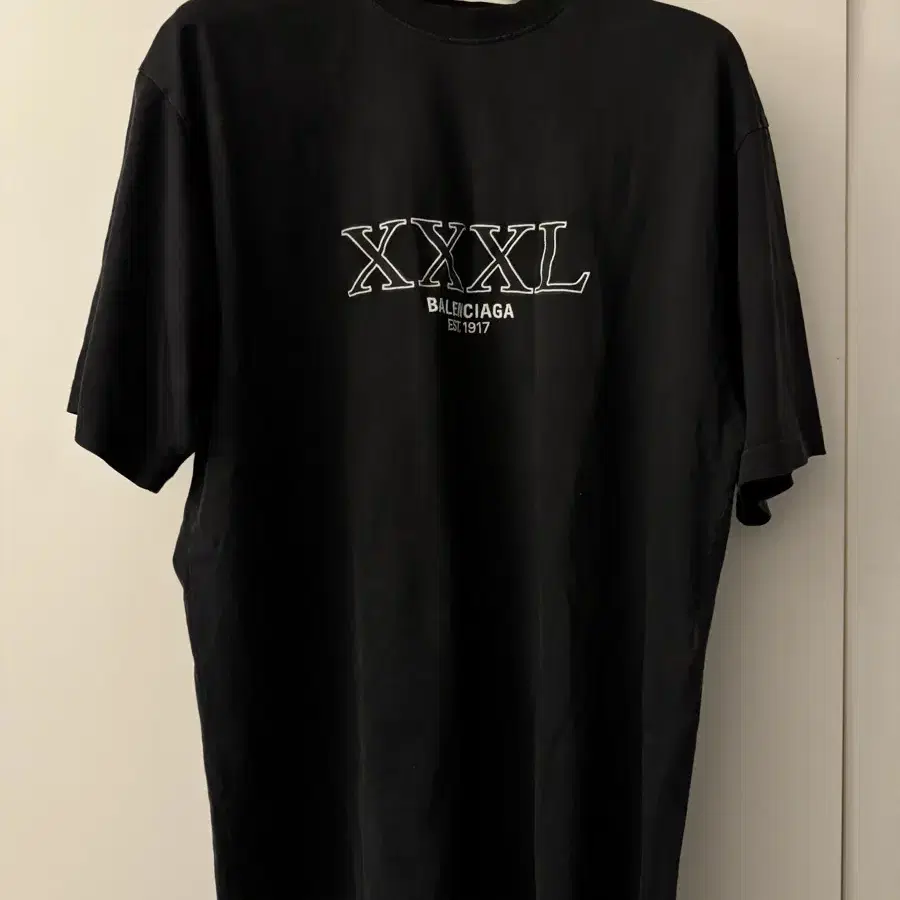 [s] 발렌시아가 winter 22 xxxl 티셔츠 블랙