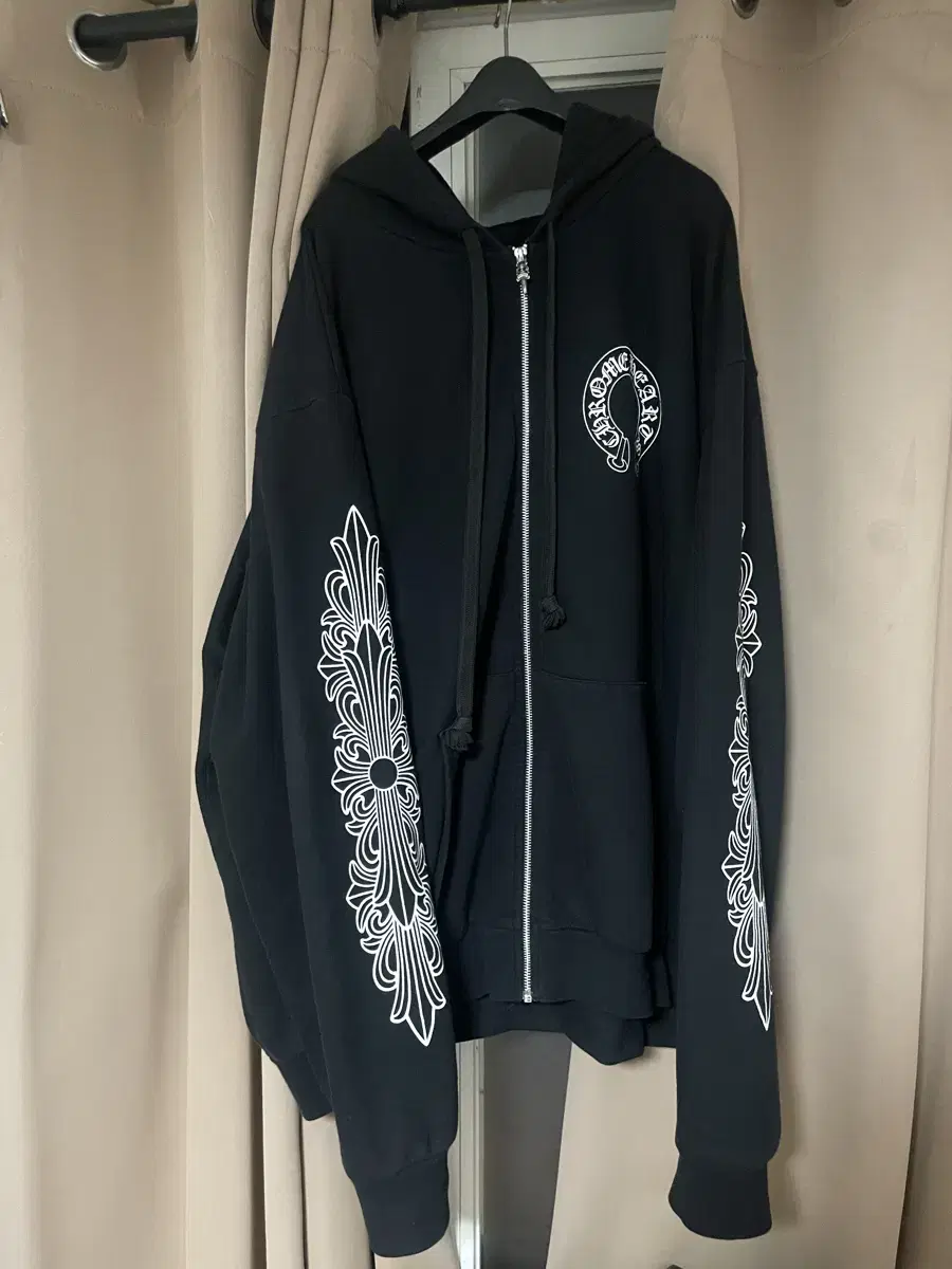 Chrome Hearts Horseshoe Floral Hooded Zip-Up 2XL