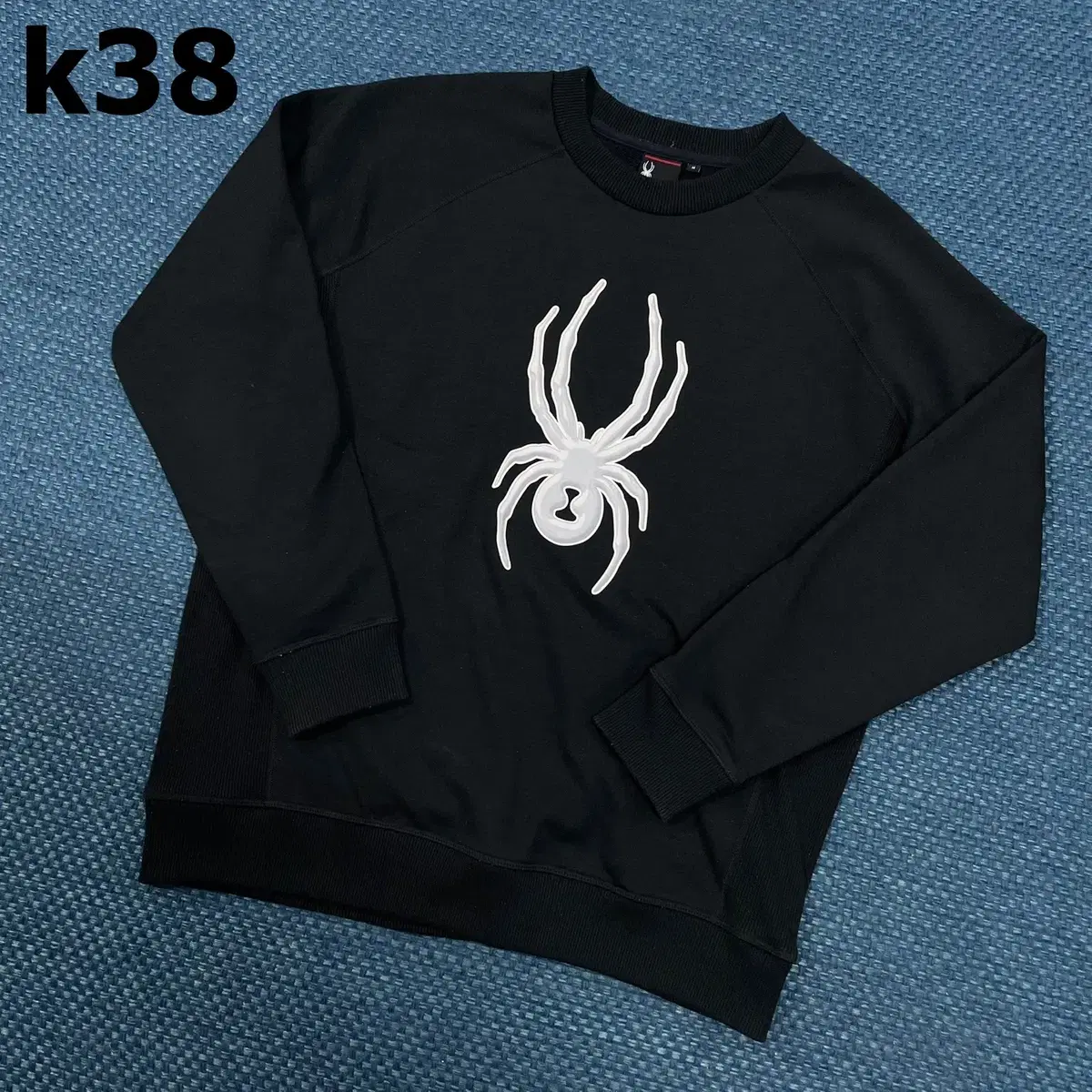 [M] Spider Big Logo Brushed Sweatshirt Black K38