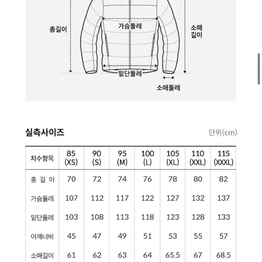 노스페이스 패딩 100