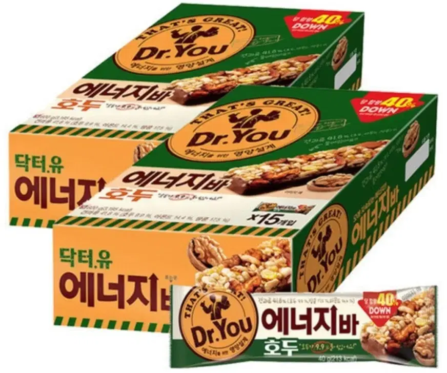 닥터유 에너지바 호두 40g 30개