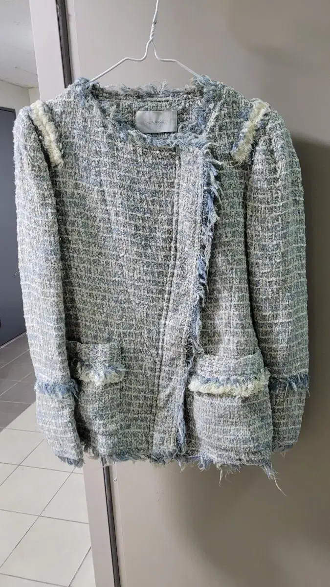 Light blue tweed jacket 55