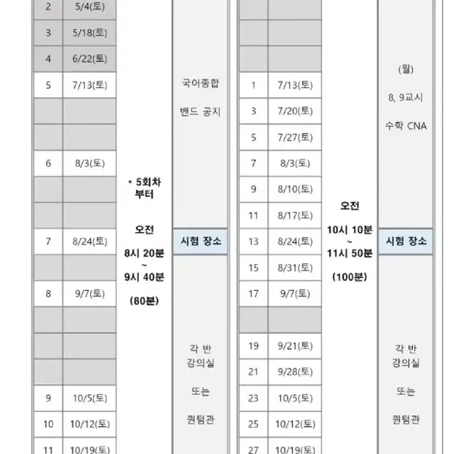 2025 강대 국어 9회 / 수학 23회  모의고사