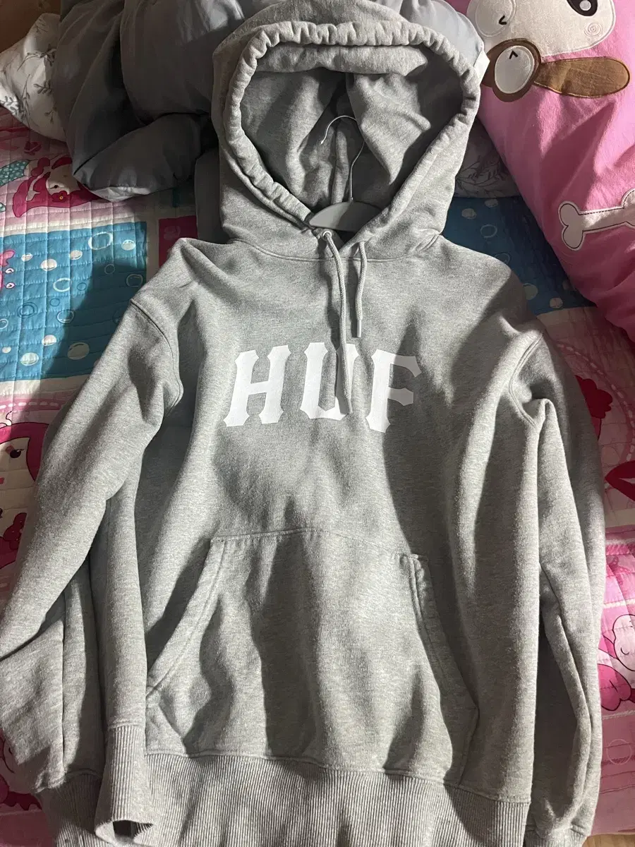 huff arch logo hoodie [gray]