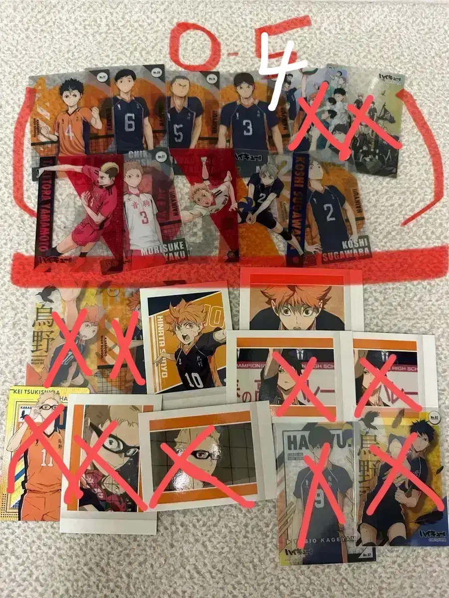 Haikyuu kard sell Kageyama hinata Tsukishima