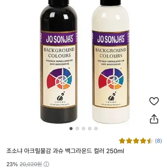 조소냐 아크릴물감 과슈 백그라운드 컬러 250ml