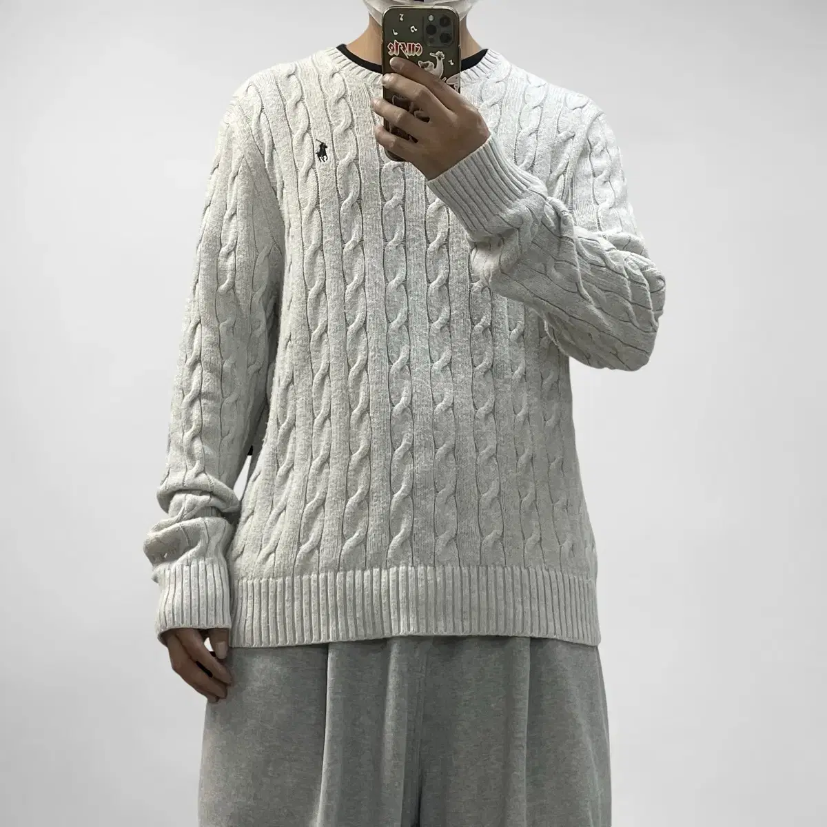 Polo Ralph Lauren Cable Knit Ash Gray