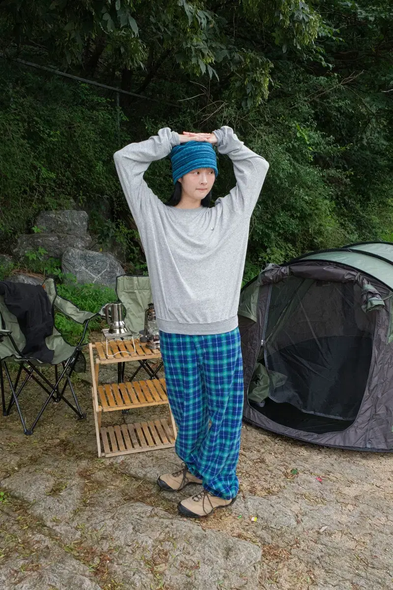 페스토 pesto check cover pants dolphin