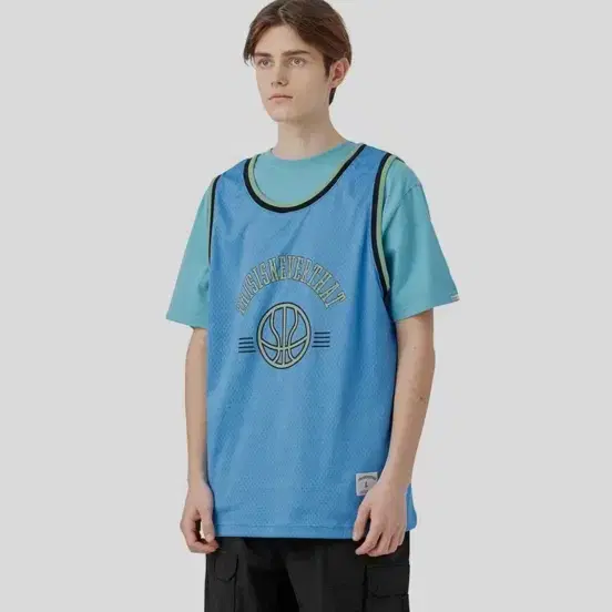 디스이즈네버댓 Basketball Sleeveless Jersey Sky