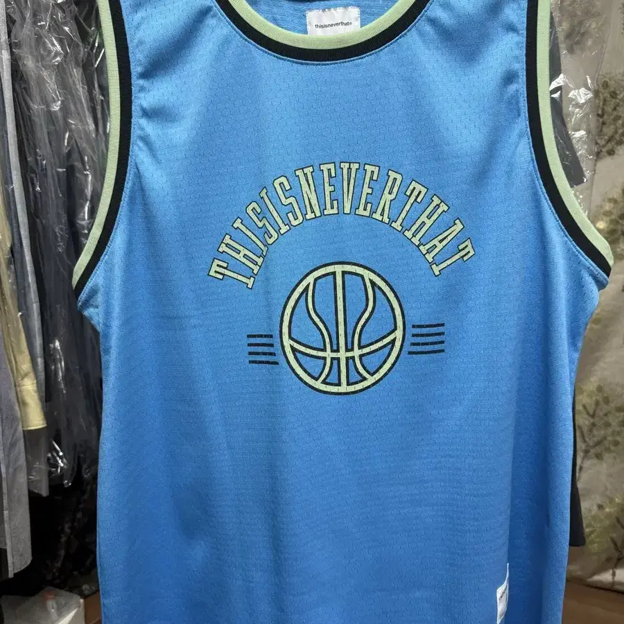 디스이즈네버댓 Basketball Sleeveless Jersey Sky