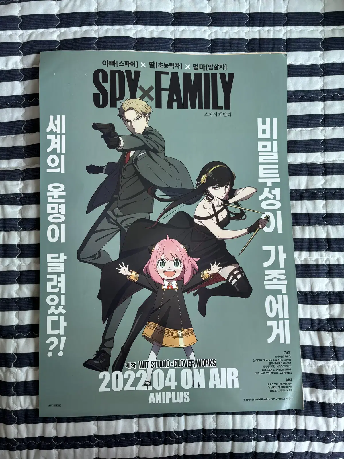 (Bulk shipping) SPY FAMILY A3 poster commemorating the airing of AnyPlus