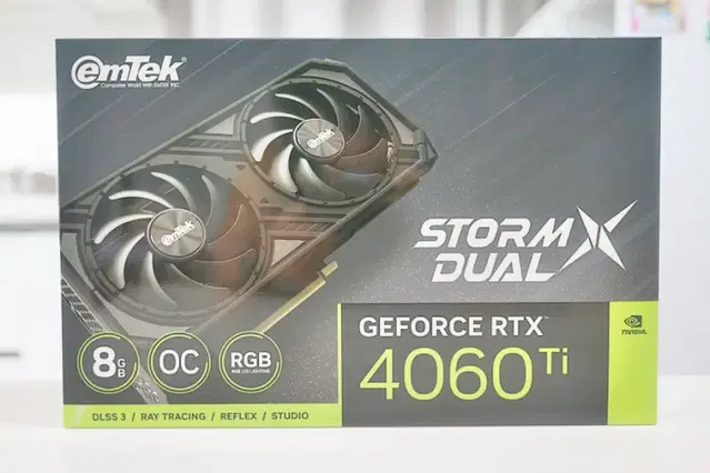 4060ti 이엠텍 oc 듀얼팬 개봉만한 제품 판매합니다