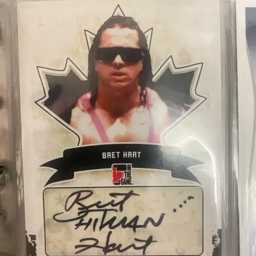 WWE TNA  카드 브렛하트 bret hart auto 오토 카드