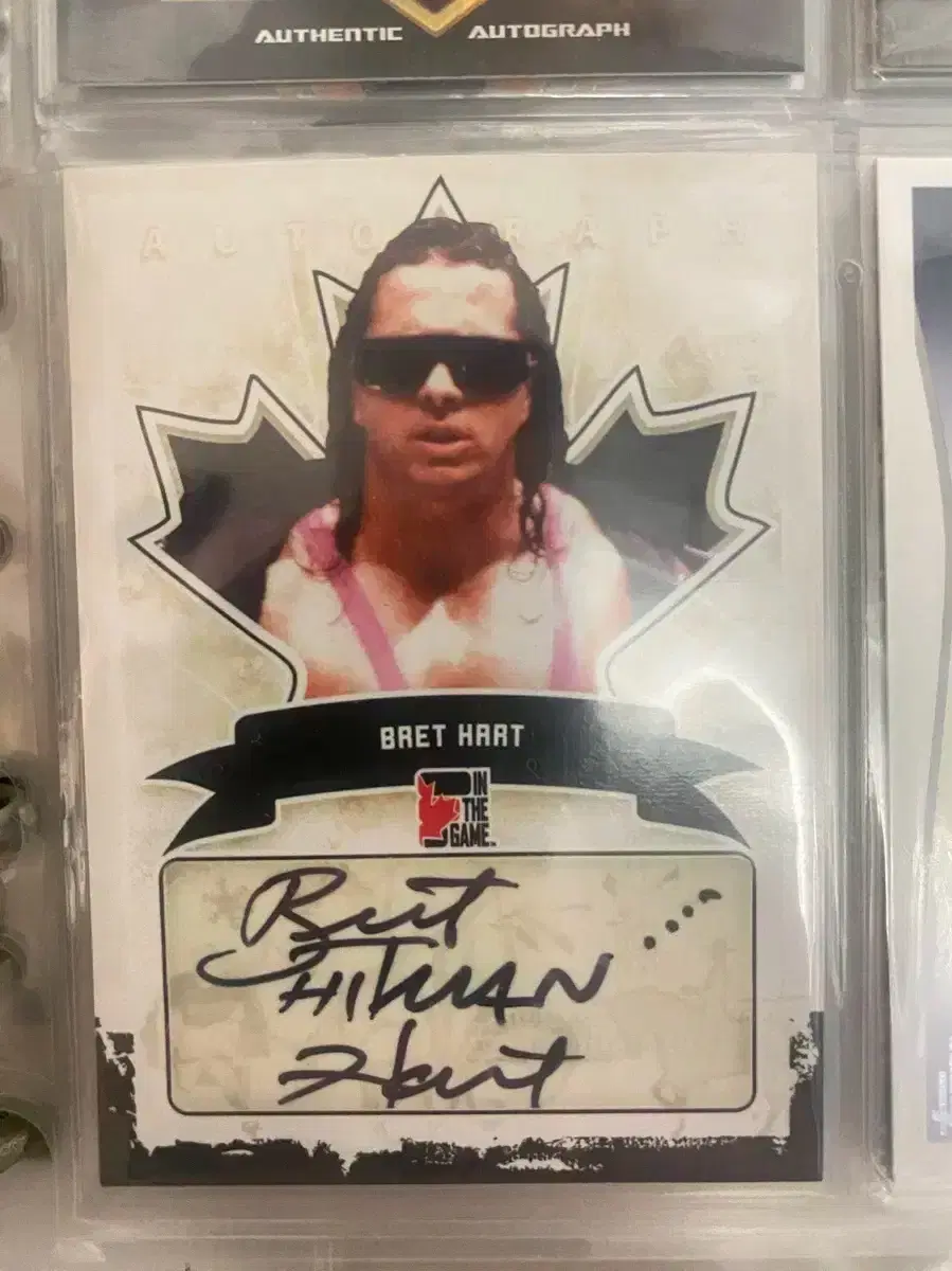 WWE TNA  카드 브렛하트 bret hart auto 오토 카드