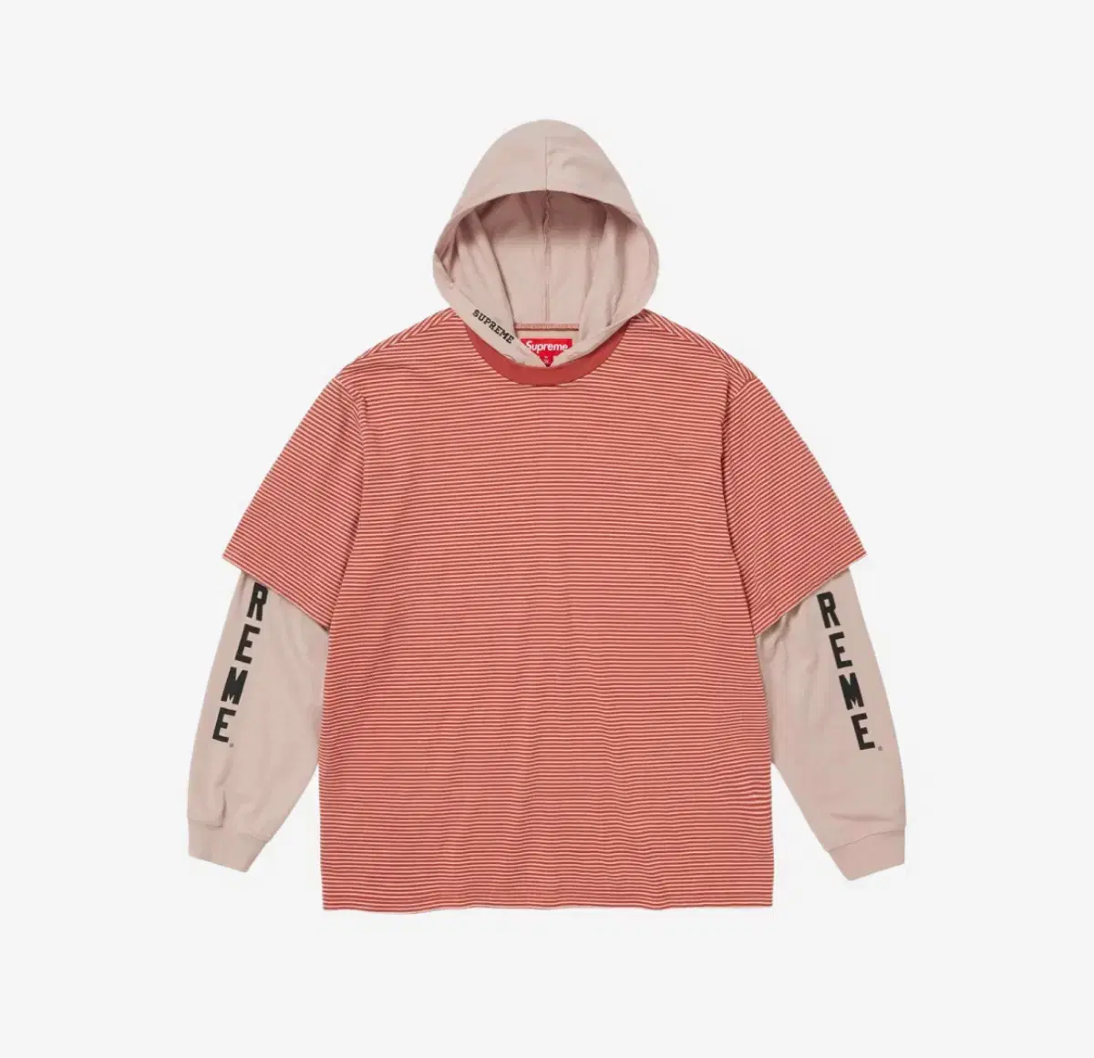 Supreme Layered Hooded Long Sleeve L New