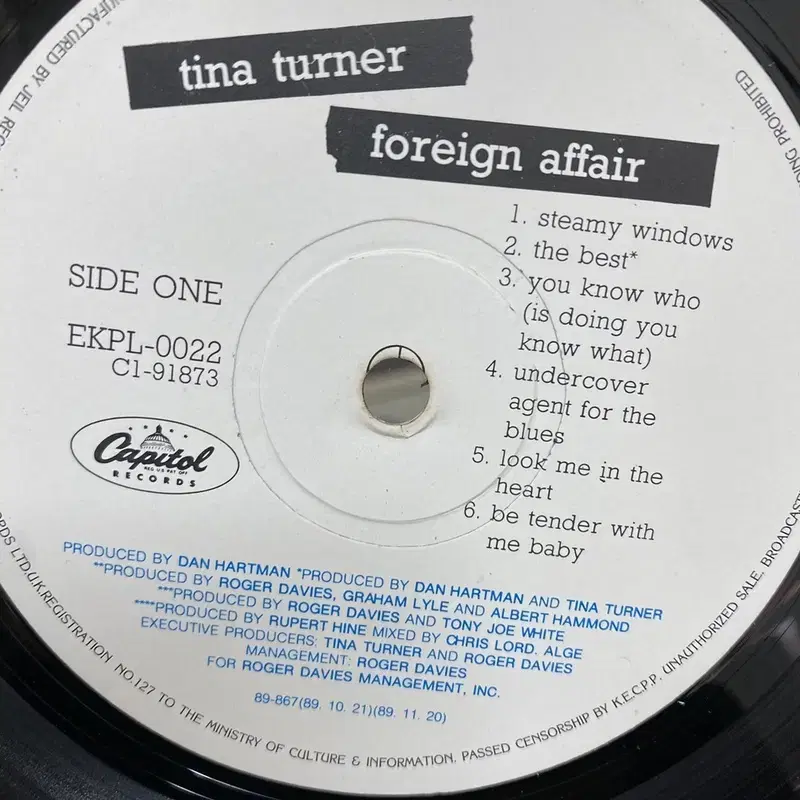 TINA TURNER LP / AA3786