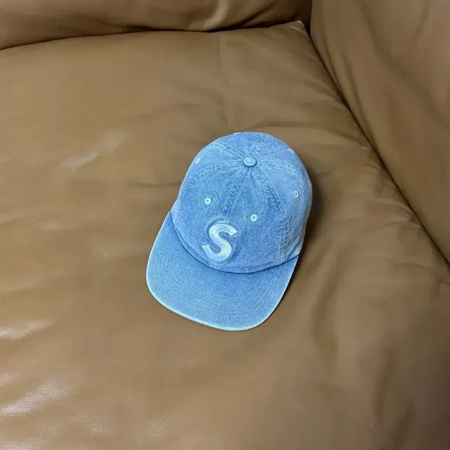 Supreme 슈프림 S로고 6패널 볼캡 모자 (Washed Denim)