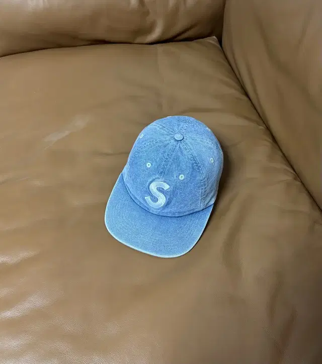 Supreme 슈프림 S로고 6패널 볼캡 모자 (Washed Denim)