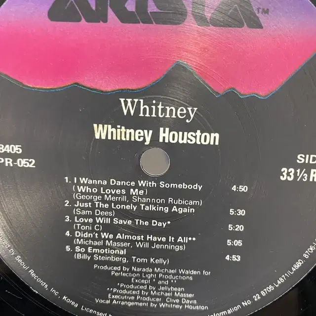 WHITNEY HOUSTON LP / AA4335