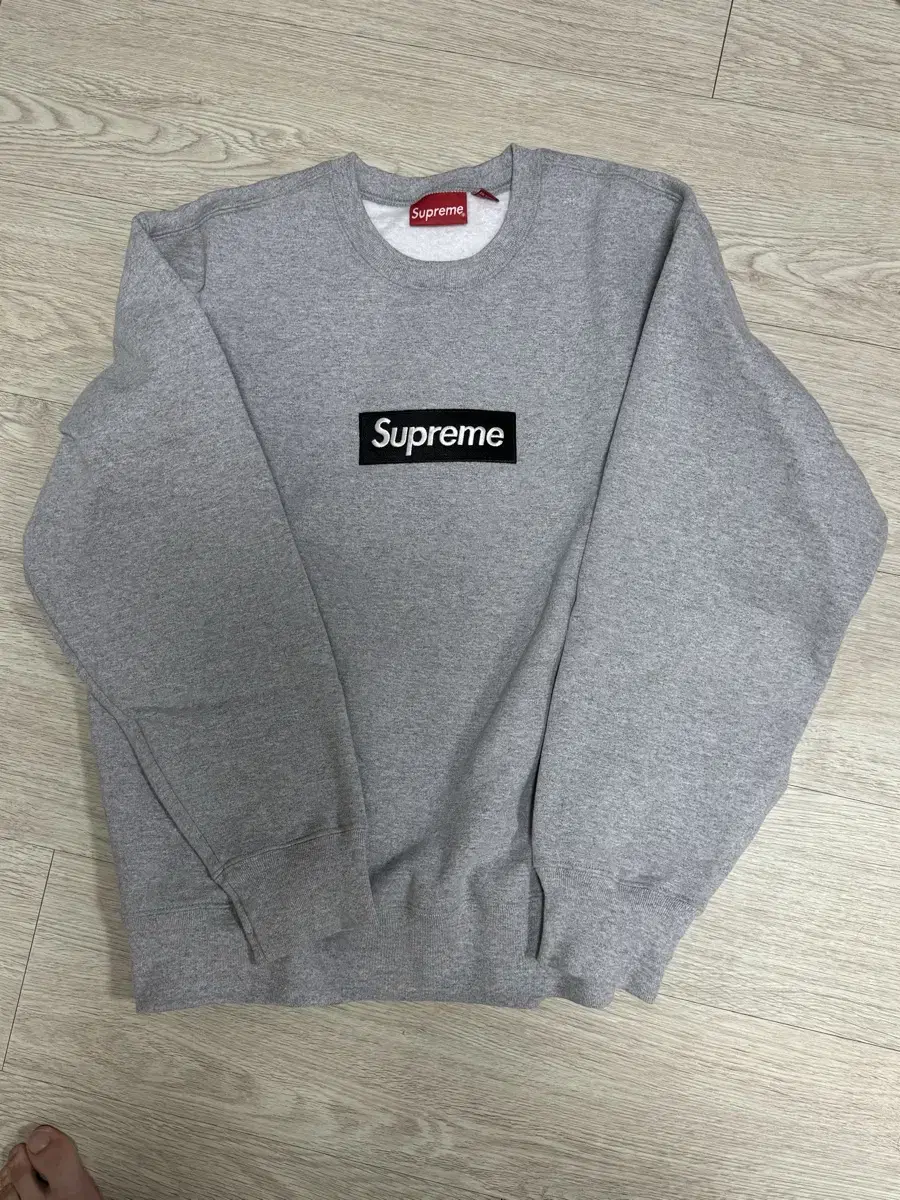 [M] Supreme Box Logo Man to Man Gray