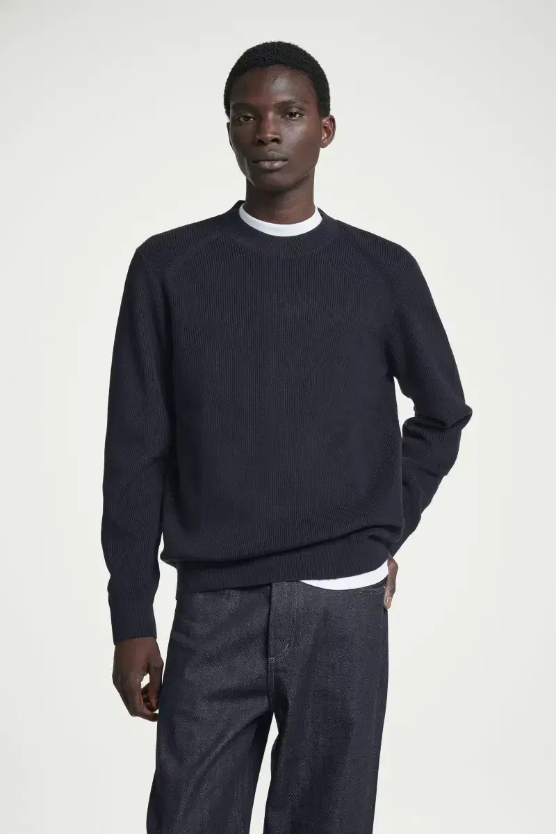 Cos Ribbed Knit Sweater